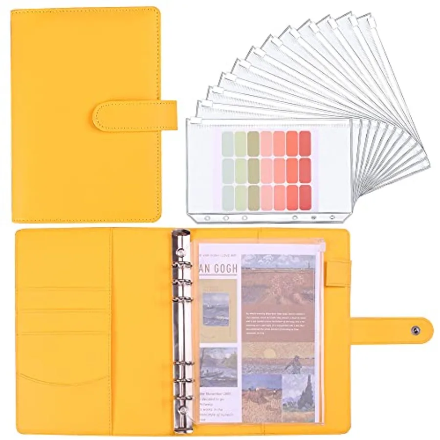 

Money Saving Binder, Savings Challenges Book with for Cash Envelopes, 12pcs Zipper Envelopes A5 Budget Binder, Budget Planner f