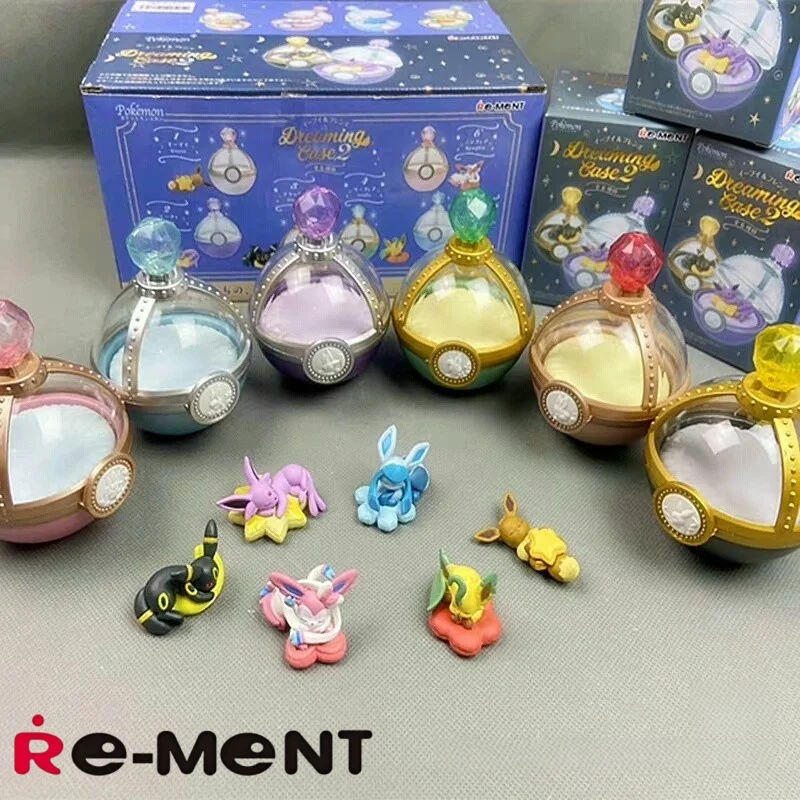 Rement Pokemon Blind Box Eeveelution Schlafball Desktop Ornament Geburtstagsgeschenk 6 Stile Sammlerstück Kinderspielzeug