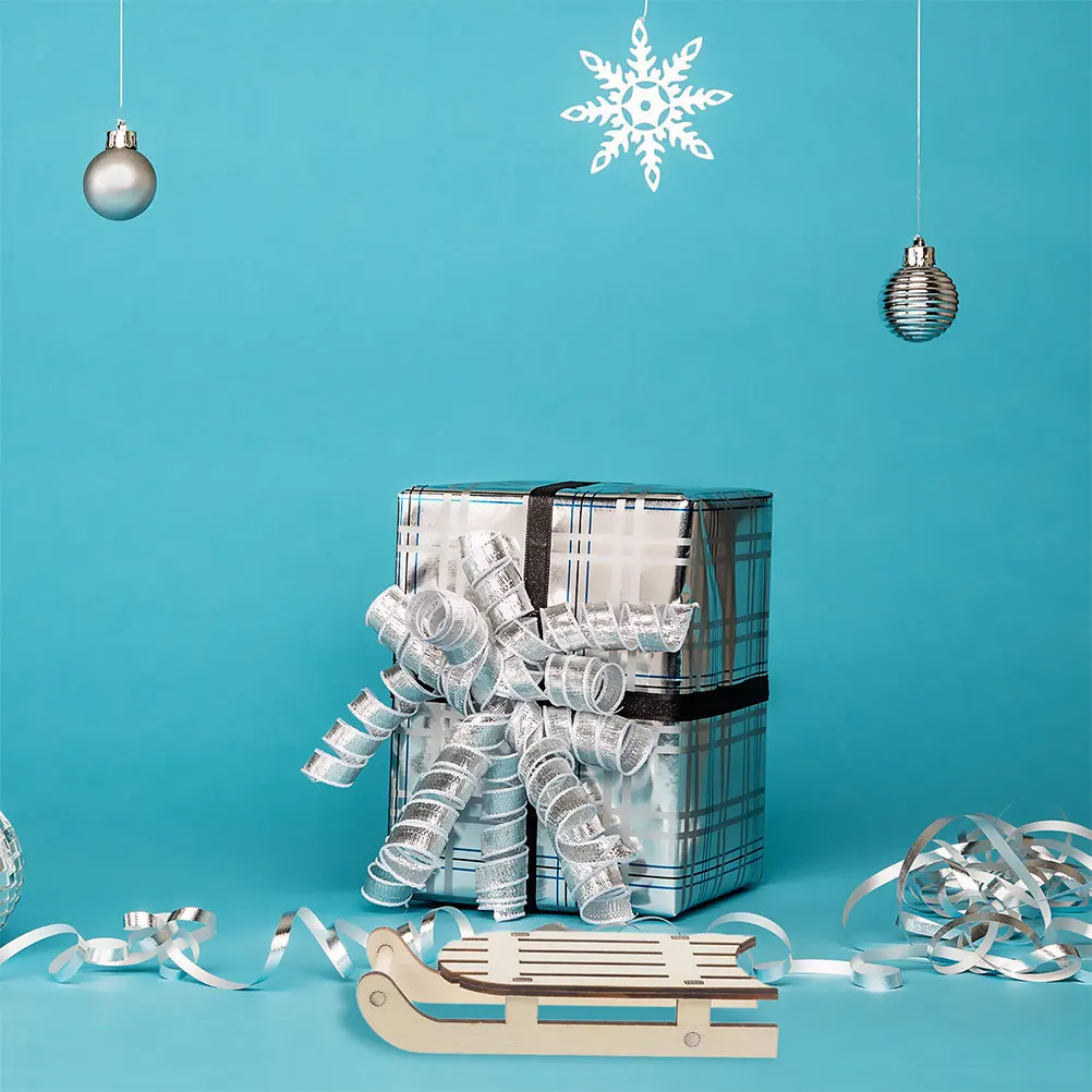 

6Pcs Wooden Mini Sleigh Christmas Sled Unfinished Craft DIY Assembly Xmas Tree Small Ornaments Decor Christmas Sled Decorations