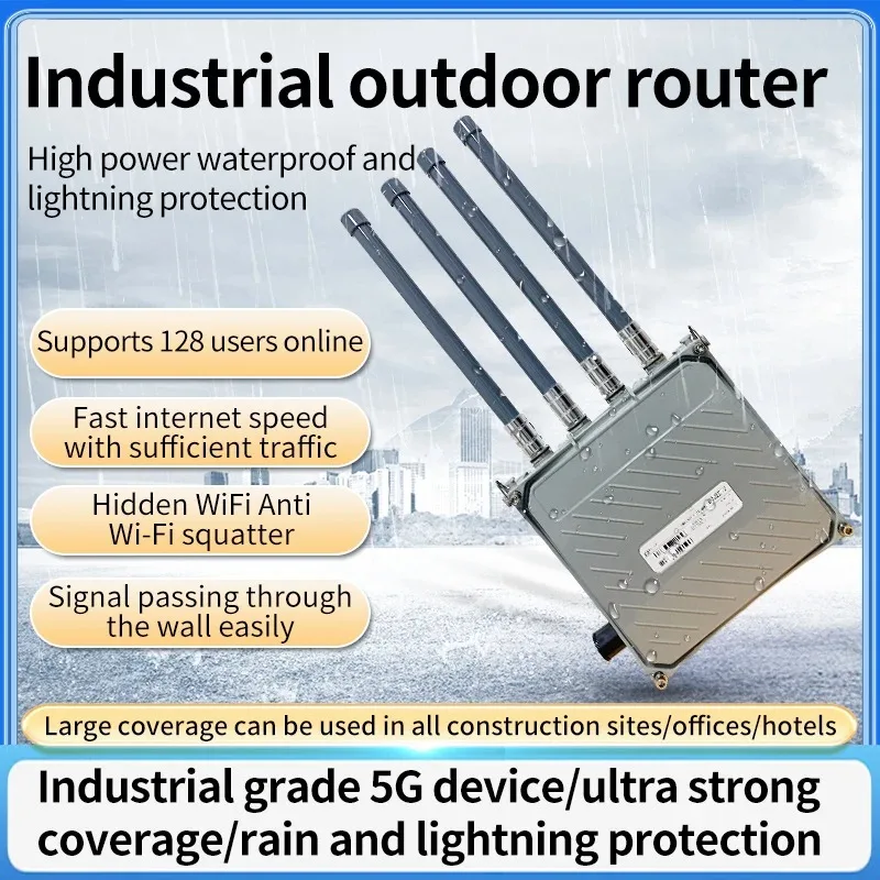 5g Industrial Router 3000Mbps Internet Outdoor Mesh Mobile Unlock  Dual Sim Card Slot Modem Lte 4G 5G Wifi 6 Router