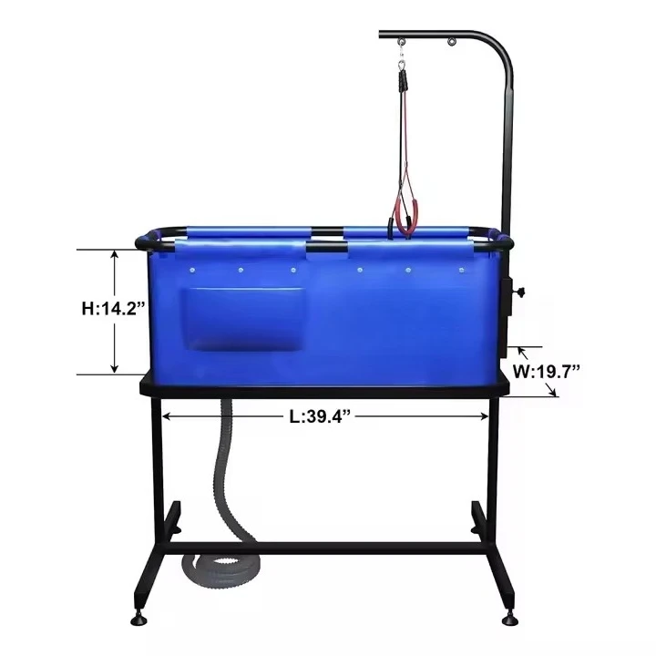 

Professional Dog Wash Station | Heavy-Duty PVC & Iron Grooming Bathtub | Portable Foldable Pet Spa Equipment