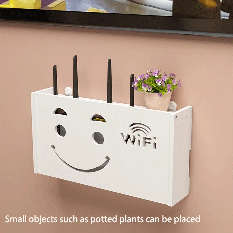 New Wireless Wifi Router Storage Box Living Room Socket Wifi Decoration Wall-mounted TV Set-top Box Rack Cable Power Organizer