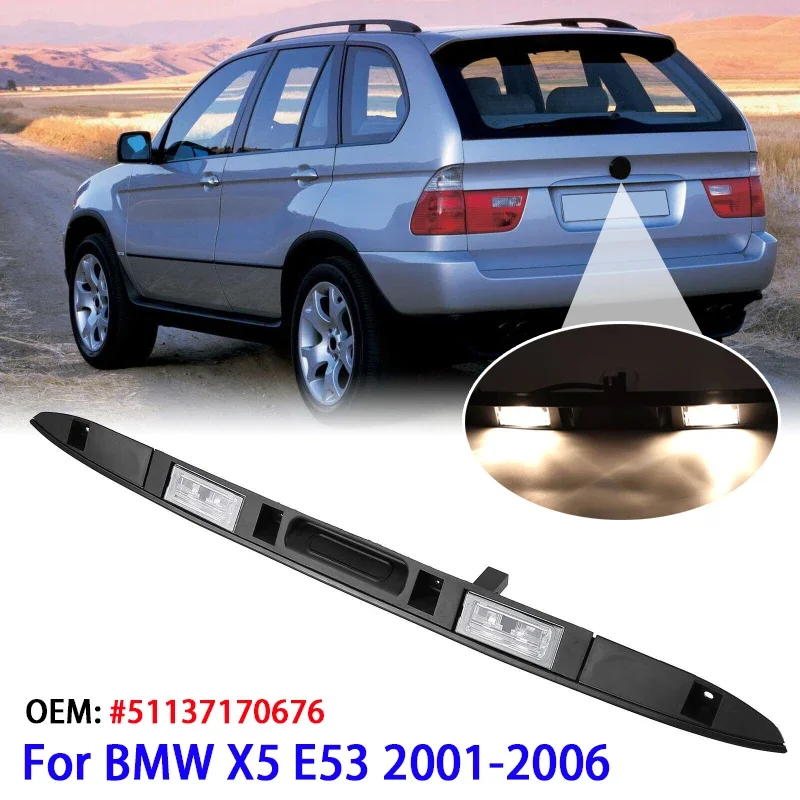 

Car Trunk Tailgate Trunk Tail Gate Switch with License Plate Light for BMW X5 E53 2001-2006