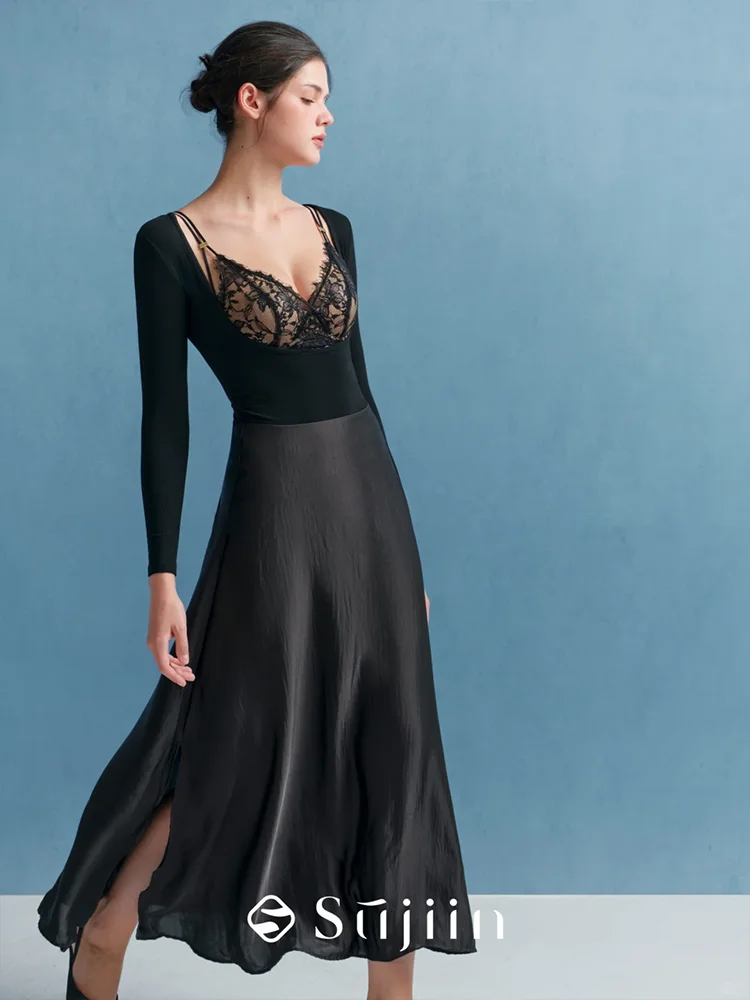 

SUJIIN Sexy Women's Lingerie Sets Wireless Push Up Lace Anti-Sagging Thin Floral Small Chest Bras and Underwear Women MX337+N212