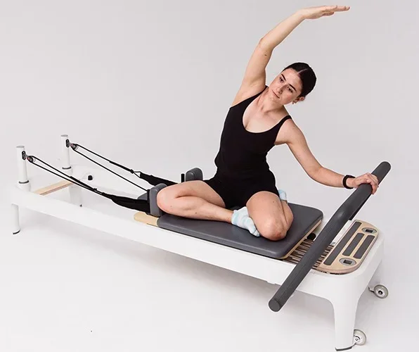 

for Pilates America White Aluminum With Sitting Box Jump Board Auto Rope System