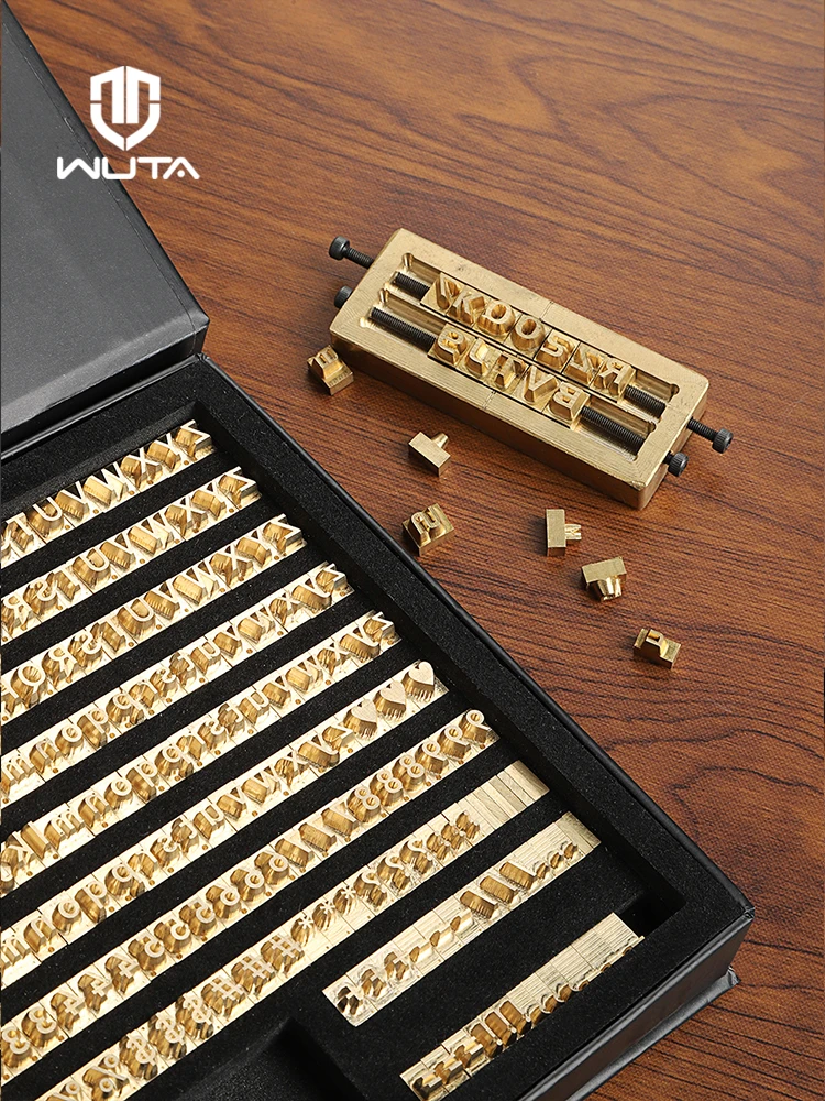 WUTA Messing Stempels Letter Nummer Alfabet Symbool Aangepaste Gepersonaliseerde Logo Embossing Mold voor Foliedruk Machine DIY Geschenken - afbeelding 2