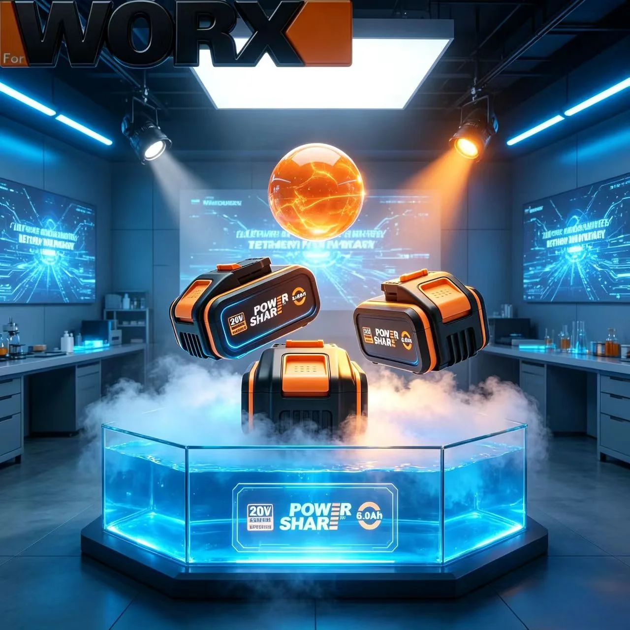 

Compatible with Worx 20V 18650 Battery 4.0Ah 6.0Ah 8.0Ah Low Self-Discharge for Lawn Garden Power Share Cordless Tools