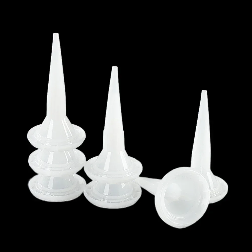 5pcs Universal Caulking Nozzle Structural Glue Nozzle Plastic Caulking Nozzle Tip Mouth Home Improvement Construction Tools