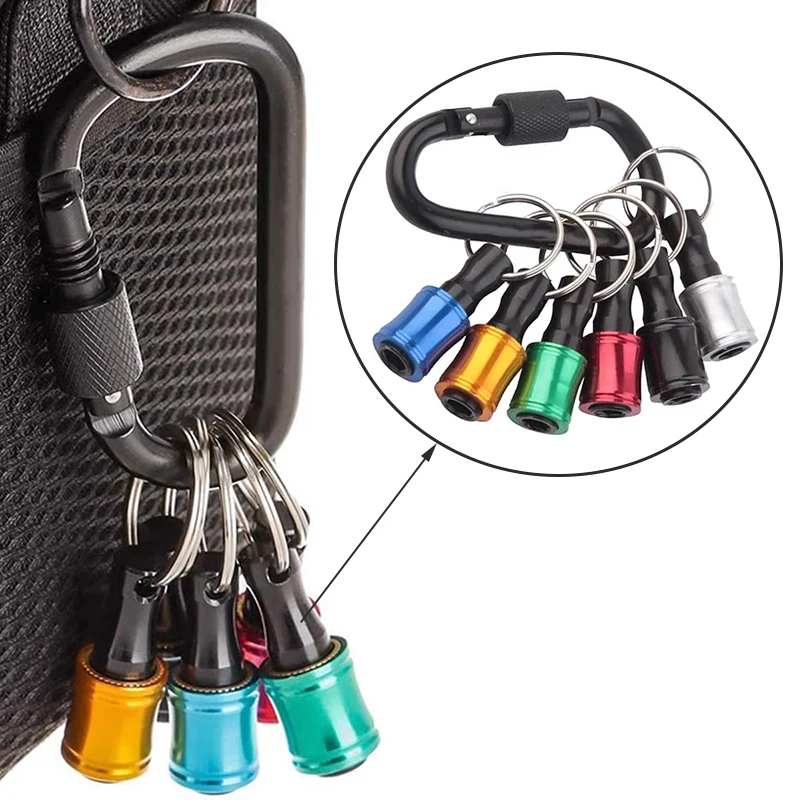 

Portable Quick Batch Head Seat Storage Keychain 1/4 Hexagonal Quick Conversion Rod Head Sleeve Pendant Set Batch Head Clamp