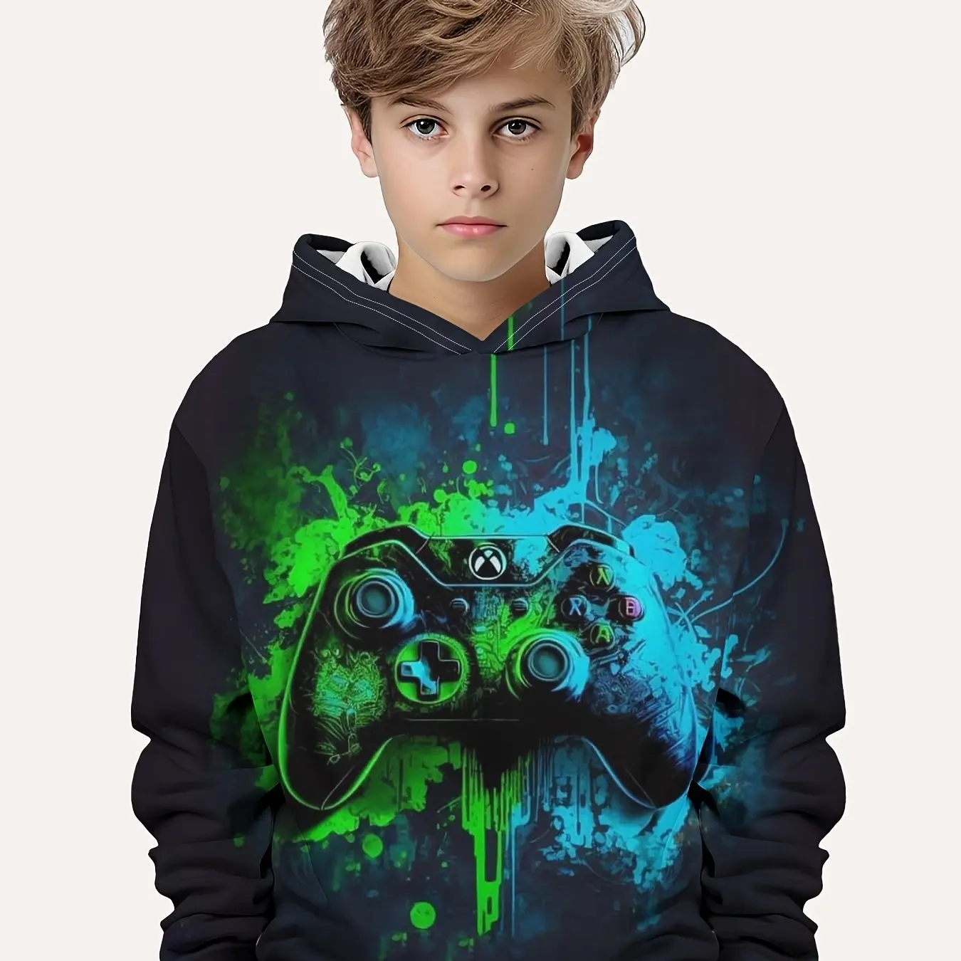 Kids Clothes Boys Hoodies Long Sleeve 3D Gamepad Print Children Spring Fall Clothes Casual Outdoor Stylish Boy Girl Clothes Tops