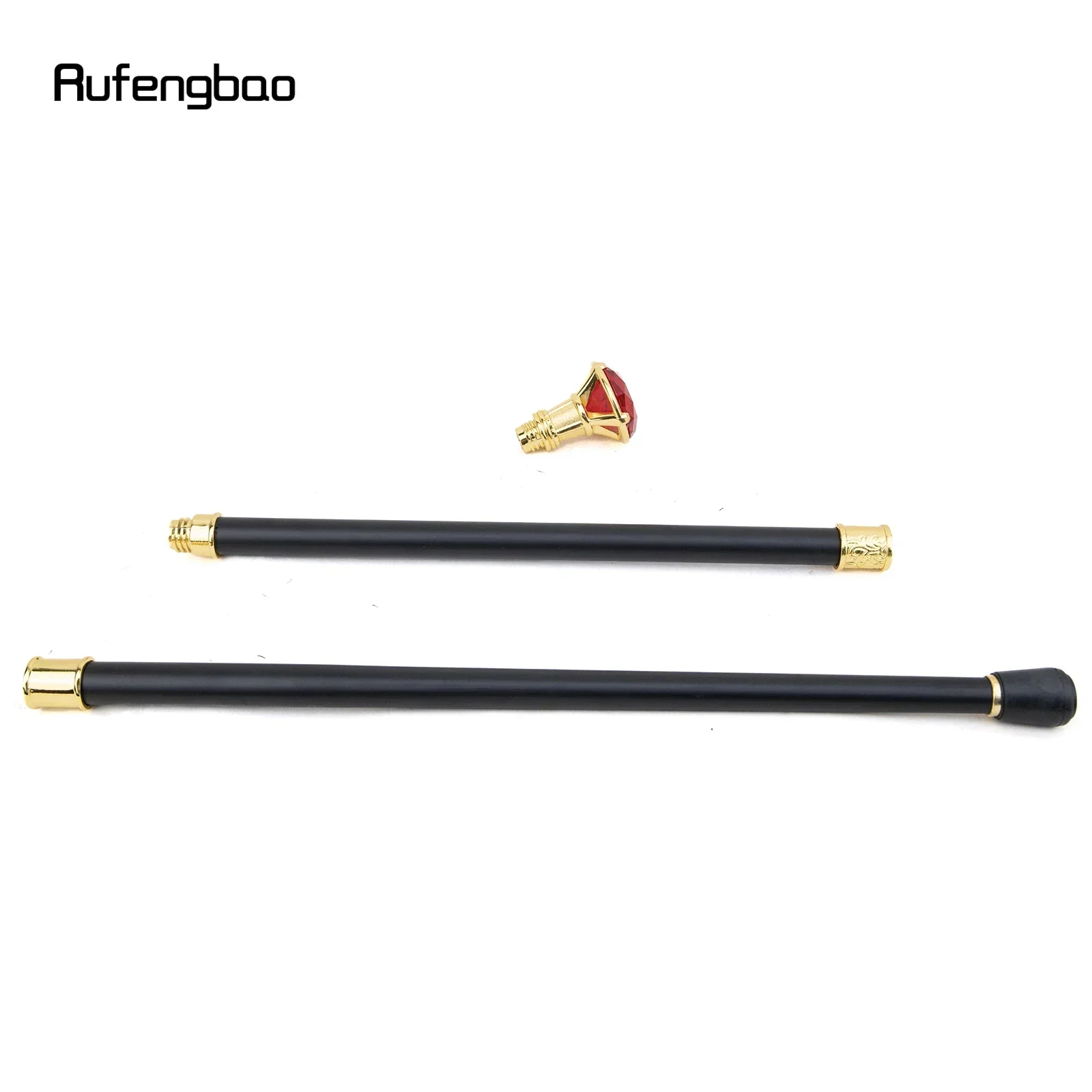 Red Diamond Type Golden Walking Cane Fashion Decorative Walking Stick Gentleman Elegant Cosplay Cane Knob Crosier 93cm view 6