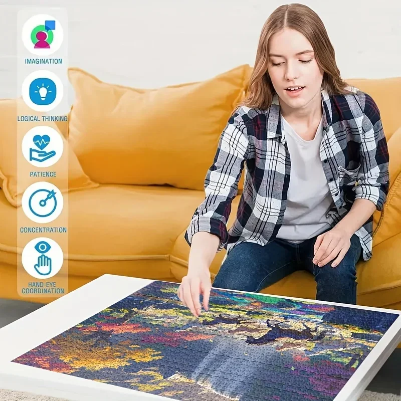 Natural Scenery Jigsaw Puzzles 120/300/500/520/1000/1314 Pcs  Wooden Puzzles Decompression Toy for Adults Family Game Bedroom