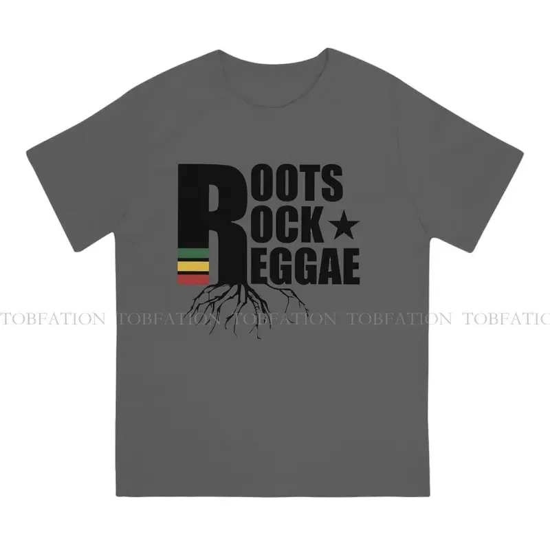 Y2K Roots Rock Reggae O Neck TShirt Rasta Design Cotton Basic T Shirt Men Clothes