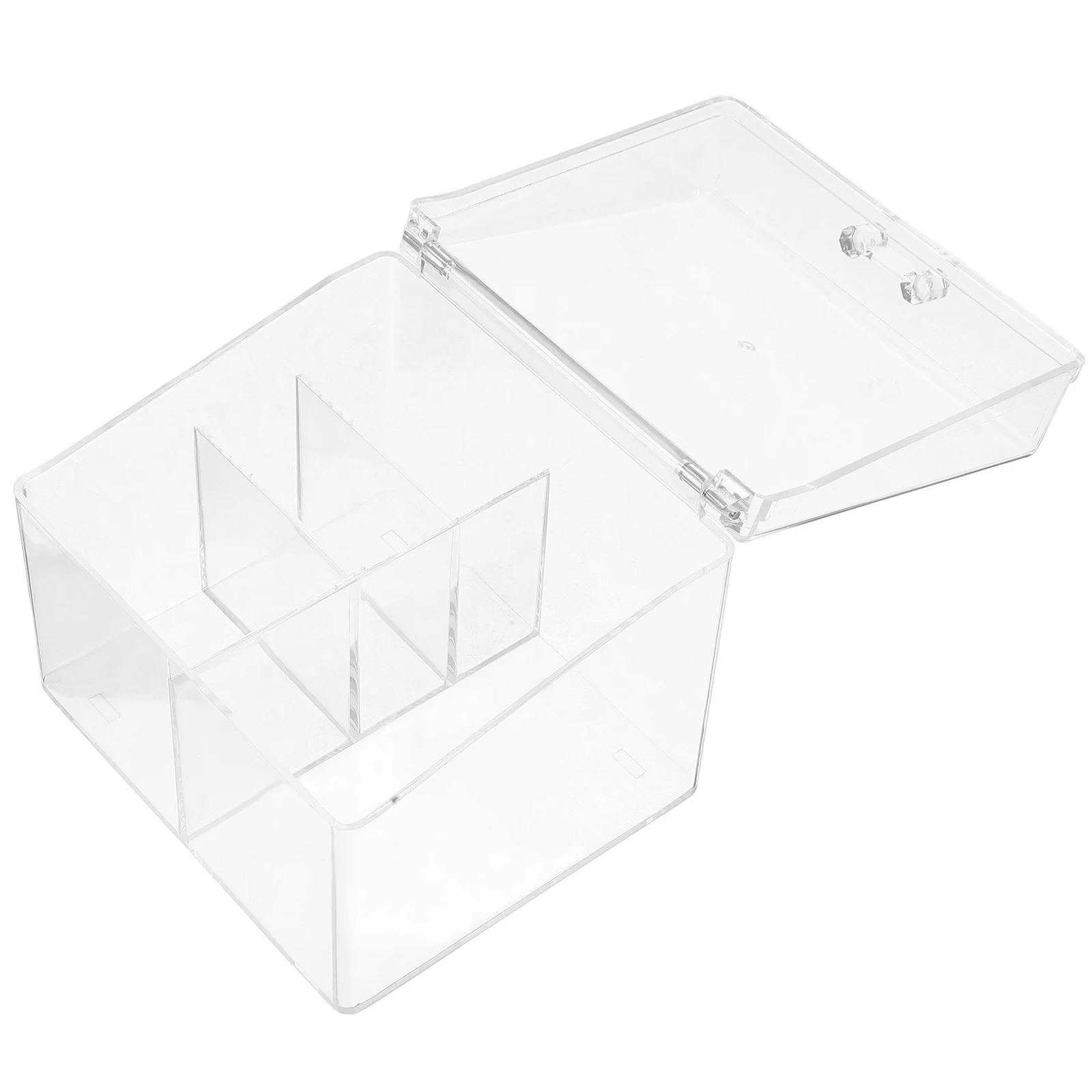 

Clear Plastic Business Card Organizer Desktop Compact Multi-Purpose Transparent Card Holder for Office Gaming Cards