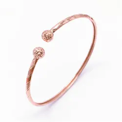 Creative fashion new in 585 Purple Gold sparkling boucle bangles for women Plated 14K Rose Gold bracelet wedding jewelry gift