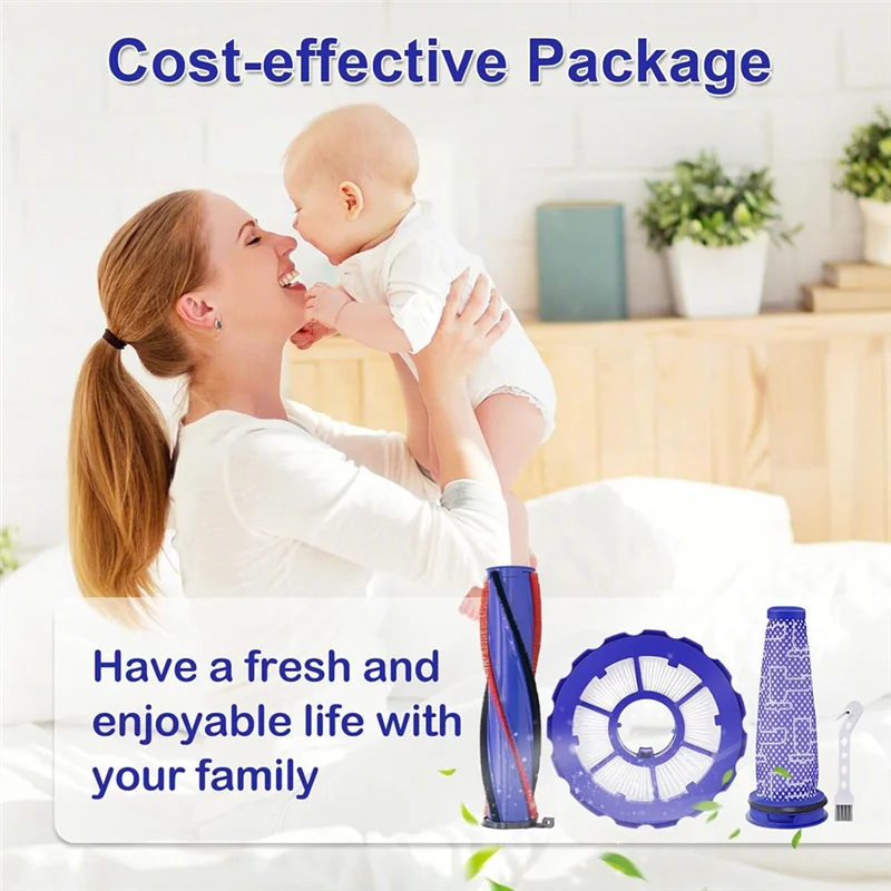 9M-DC50 Roller Brush And Fiter Replacement For Dyson DC50 Animal Multi Floor Complete Vacuum Washable Filters Brush Set