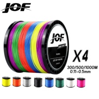 JOF Braided Line 4X 300/500/1000M 9 Color All for Fishing Line MaxDrag 80LB Multifilament PE Line for Saltwater Sea Fishing