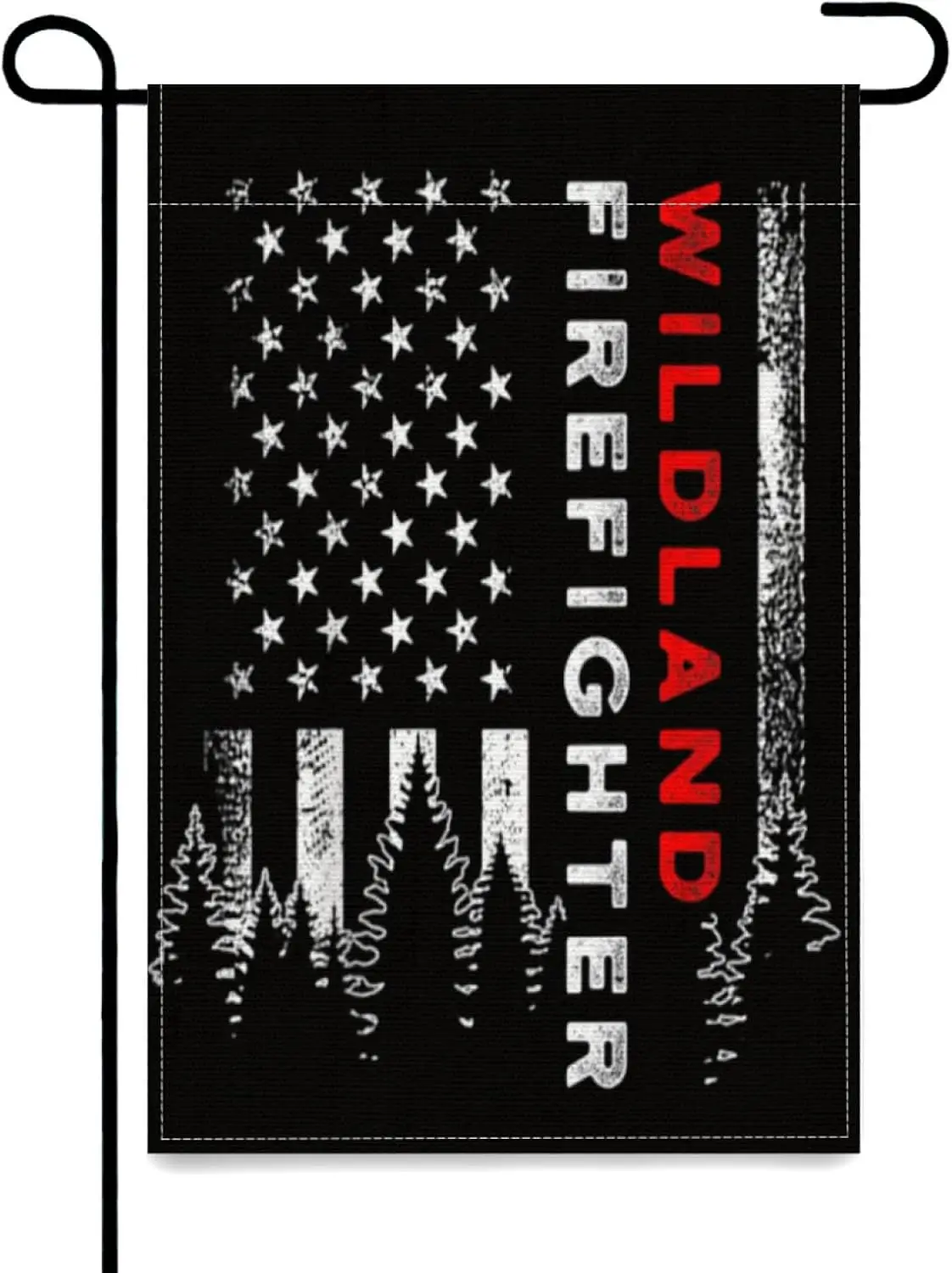 Wildland Firefighter Us Flag Firemen Yard Flags for Decor,12x18 in Garden Flags Banner Tapestry Double Sided Decor Holiday F EEZ