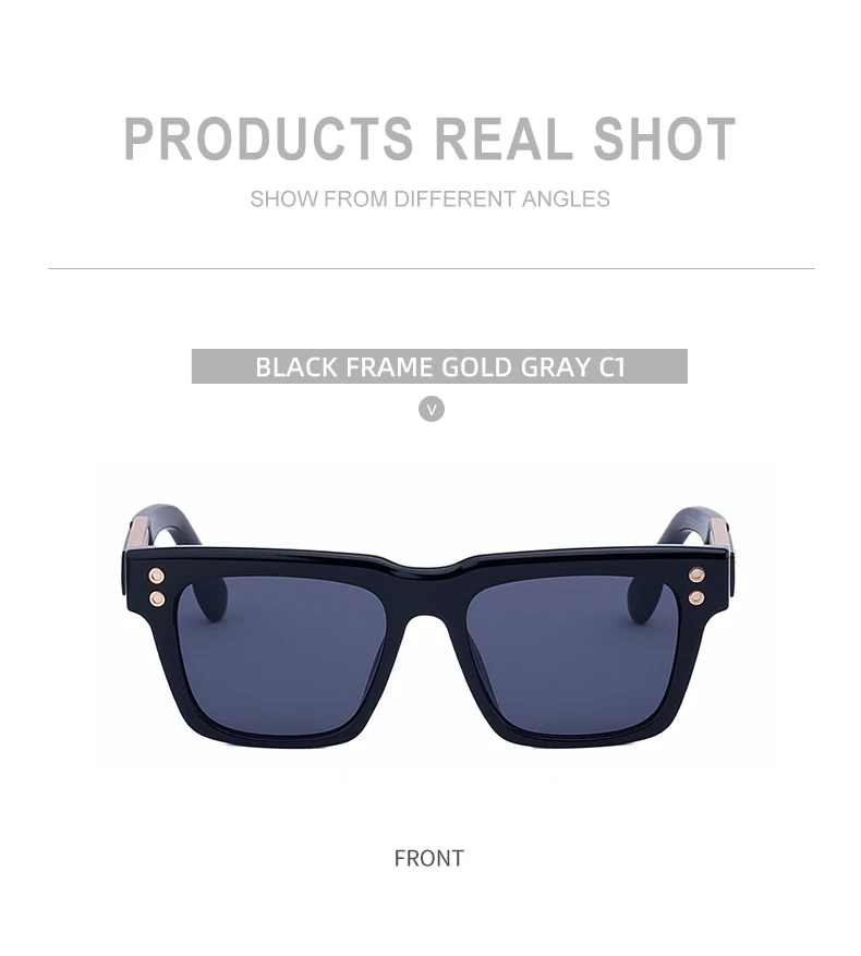 Übergroße klassische quadratische Punk-Sonnenbrille für Herren, 2025, Luxusmarke, Vintage-Fahrsonnenbrille für Herren, Steampunk-Brille, UV400 – Detail 12