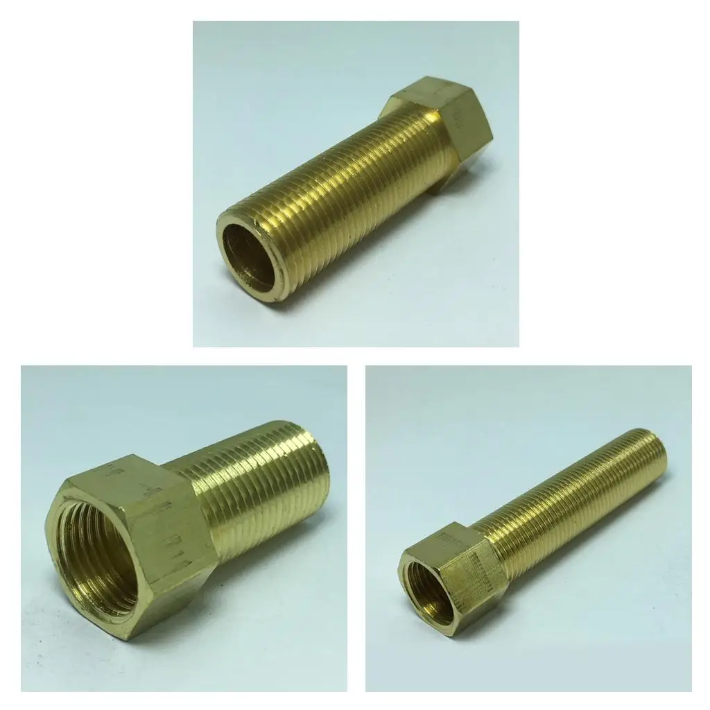

Цельный 1/2 "латунный прямой переходник с наружной и внутренней резьбой
