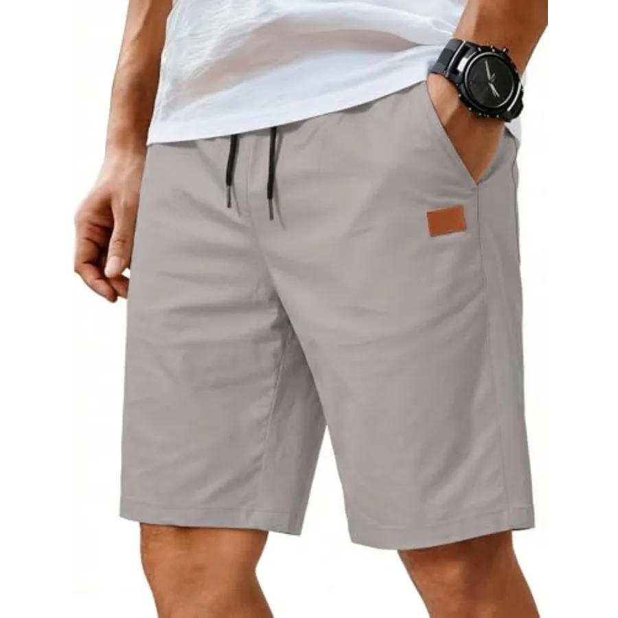

Мужские повседневные шорты COOFANDY из хлопка с эластичным поясом и завязками, легкие летние пляжные шорты