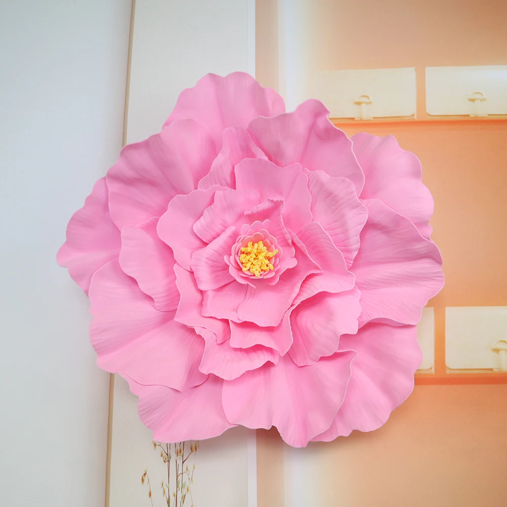 Large Simulated Flat Bottom PE Peony Flower Bouquet Room Decoration Accessories Valentine's Day High Quality Artificial Flowers