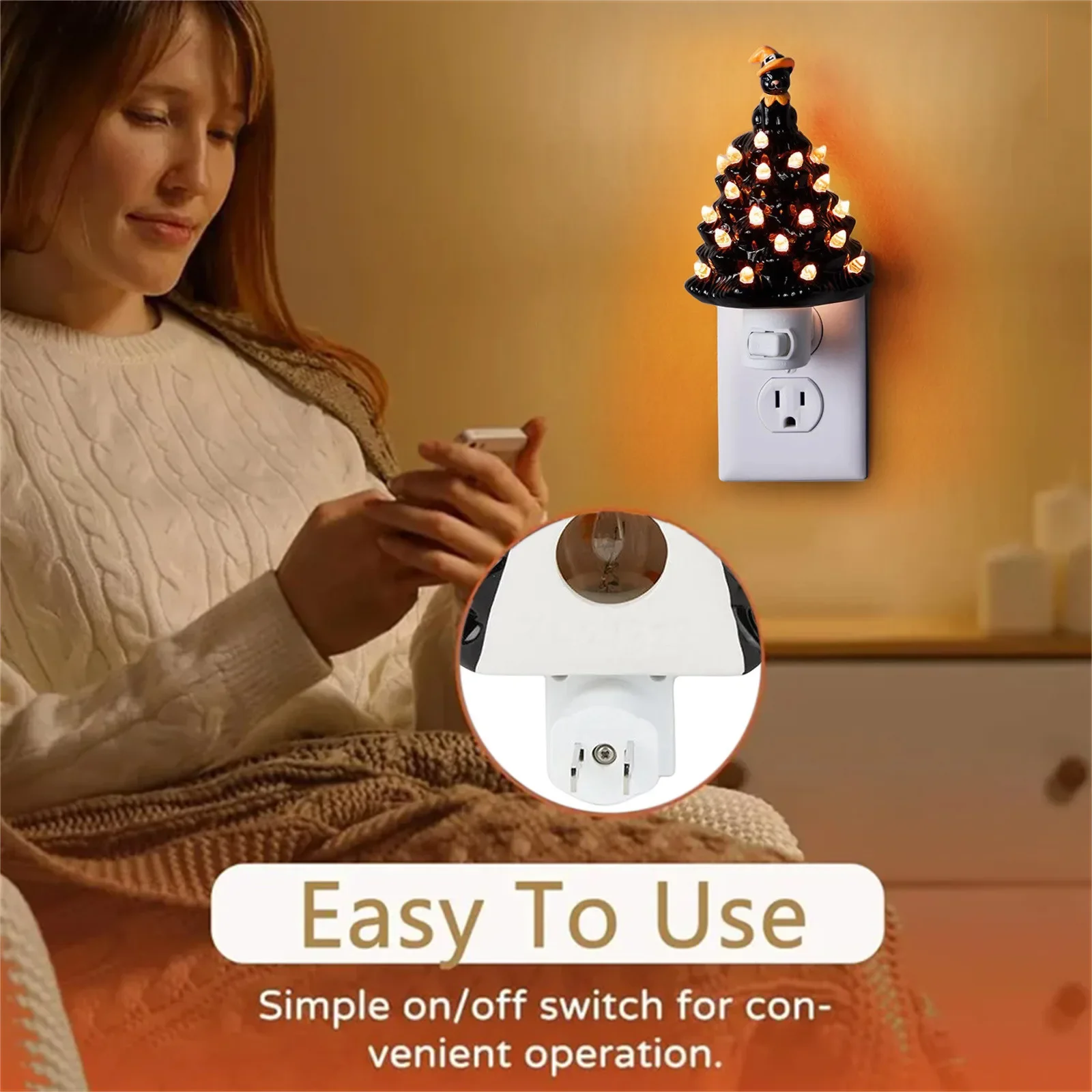 Xiaomi Night Lamp Electric US Plug 7W LED For Halloween Christmas Room Decoration Cute Children\'s Night Light Holiday Gift 110V