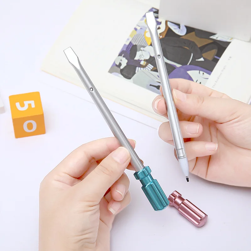 24 Pcs Creative Boy Wrench Gel Pen for Primary Secondary School Students Gel Pen Funny Screwdriver