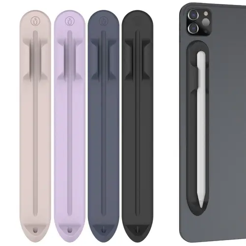 Nuevo portalápices de silicona adhesivo extraíble, accesorios magnéticos con ranura para bolígrafo, soporte de almacenamiento para lápiz de tableta para Apple 1 2