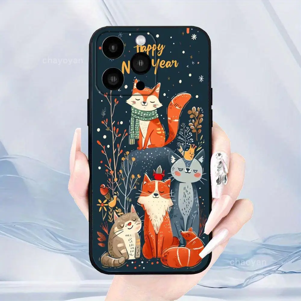 

Happy new year Phone Case For iphone 17 air 16 15 Pro Max Case 14 11 12 13 Mini 15 Pro 14Plus XS 7 8 SE2 Case Soft Cover