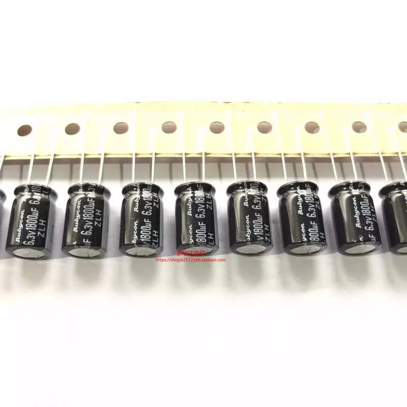 10-100PCS 6.3V1800UF 10X16 Ruby ZLH High Frequency Low Resistance Original Electrolytic Capacitor 1800UF6.3V