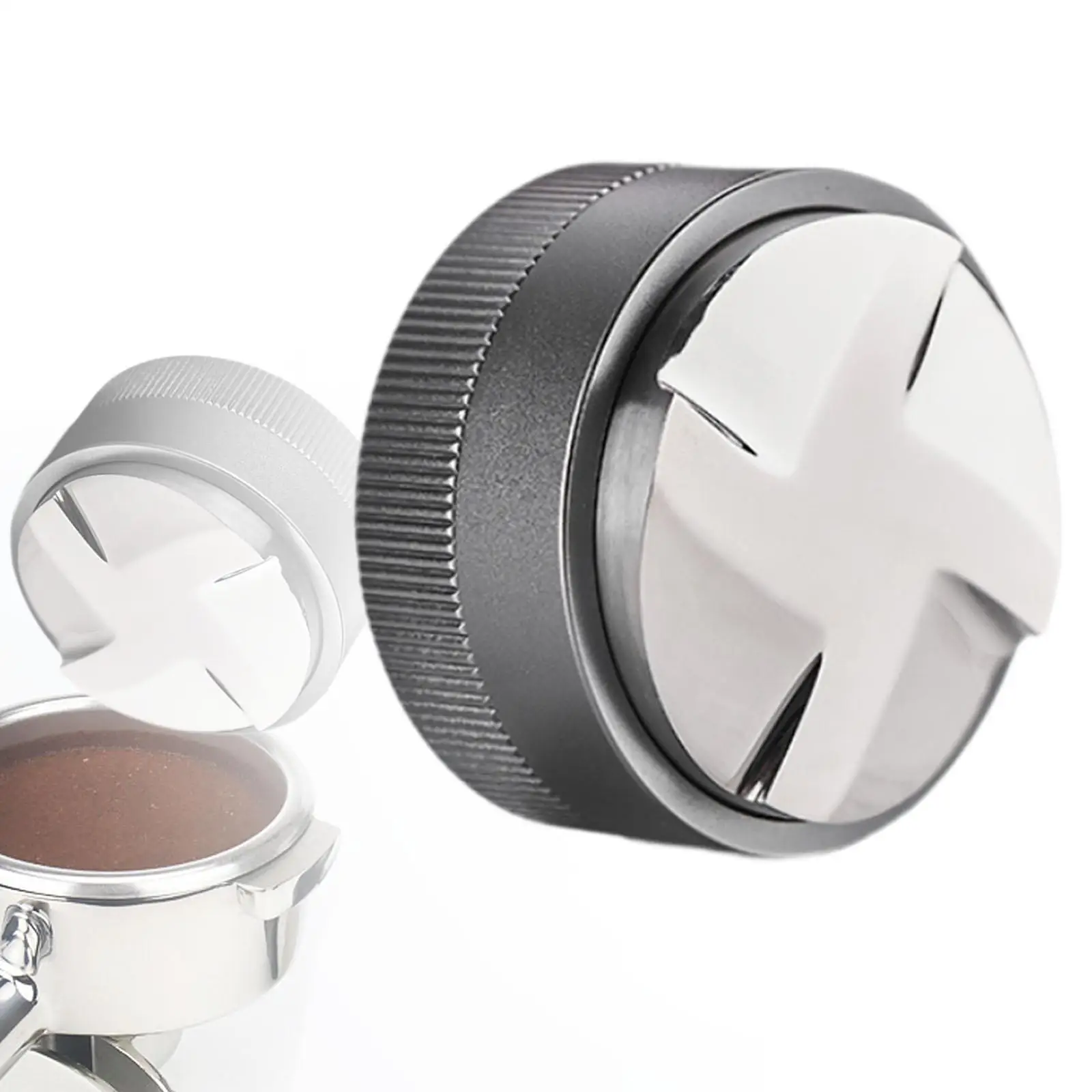 Stainless Steel Coffee Tamper Coffee Powder Distributor Espresso Distribution Tool for Bar Espresso Machine Kitchen Cafe Office