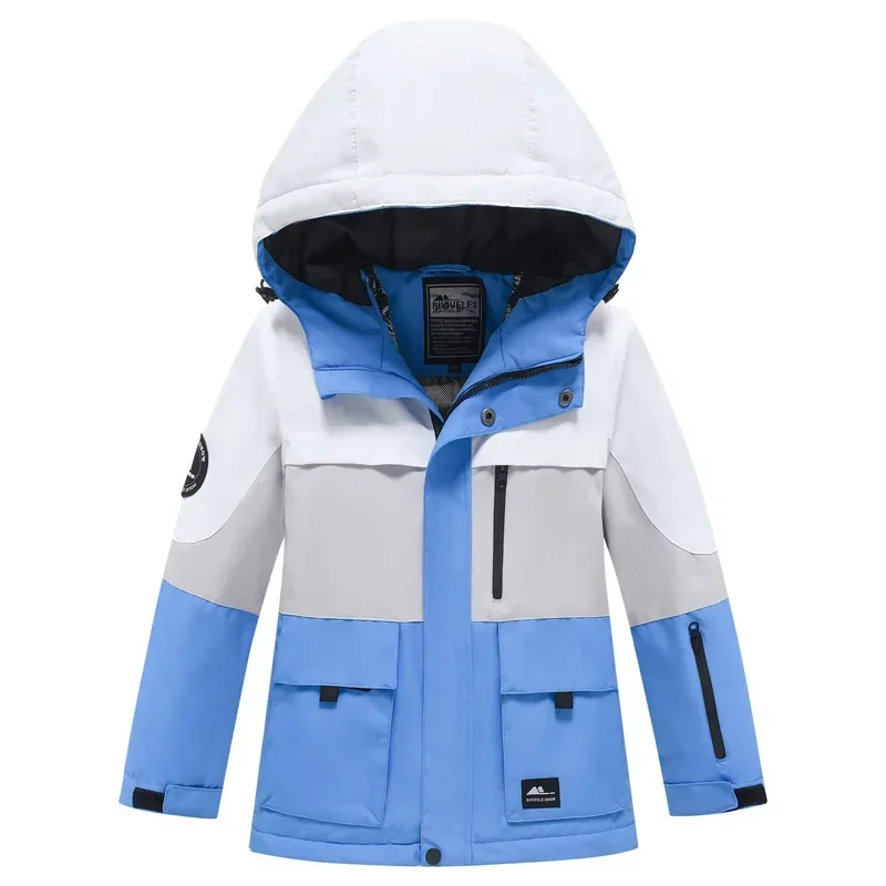 

Winter Hooded Snowboarding Ski Jackets Kids Skiing Waterproof Coats Mountain Sport Outdoor Kids Outerwear Windproof Clothes