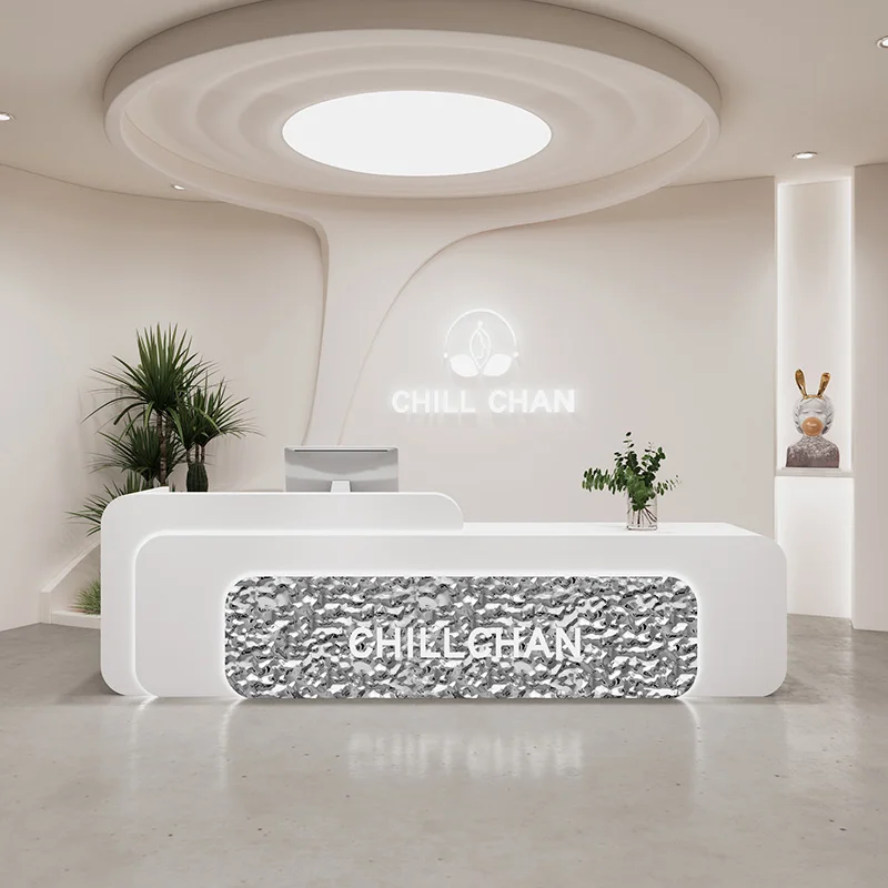 Checkout Front Desk Reception Counter Boutique Classic Clinic Reception Desks Beauty Salon Mostrador Recepcion Office Furniture