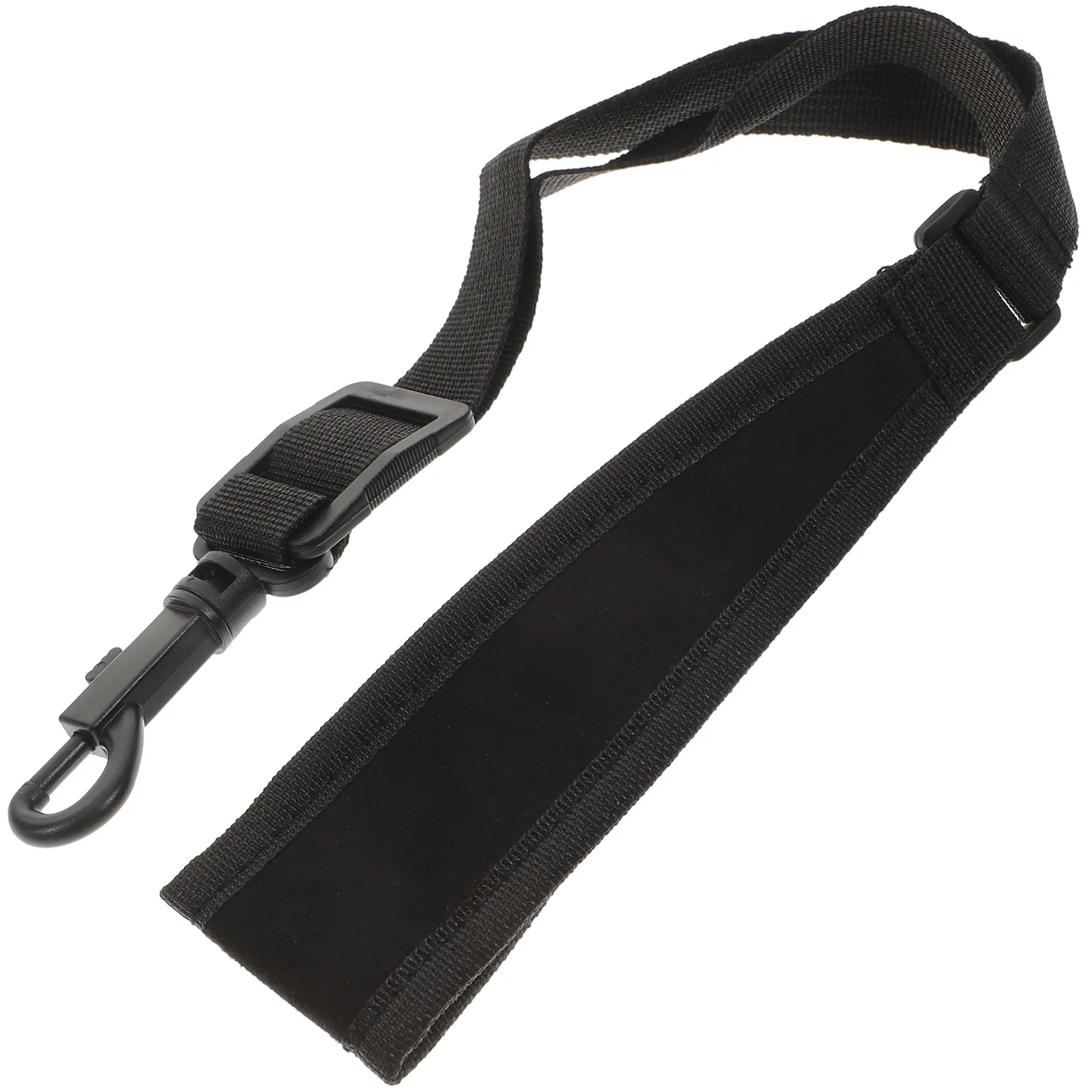 

Saxophone Neck Strap Lightweight Portable Adjustable Harness 53x5x1.5cm Black Nylon Easy Install Remove Hook Travel
