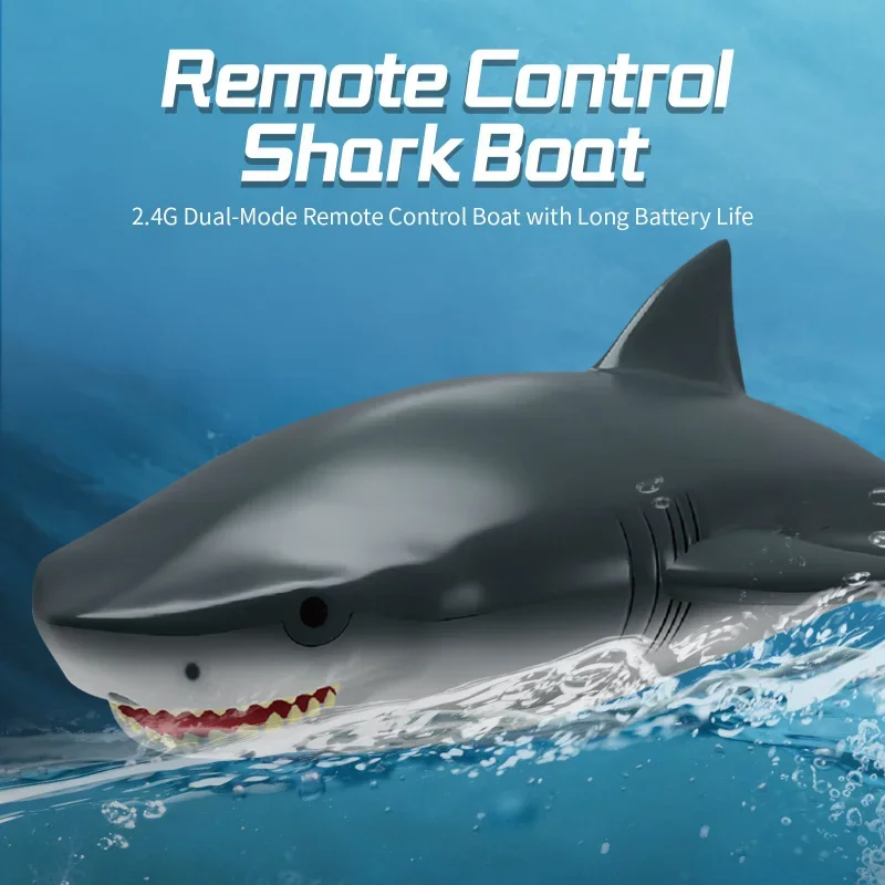 2.4G telecomando Shark Toys piscina bagno regalo telecomando barca giocattoli bambini ragazzi bambini Cool Toys Shark Submarine