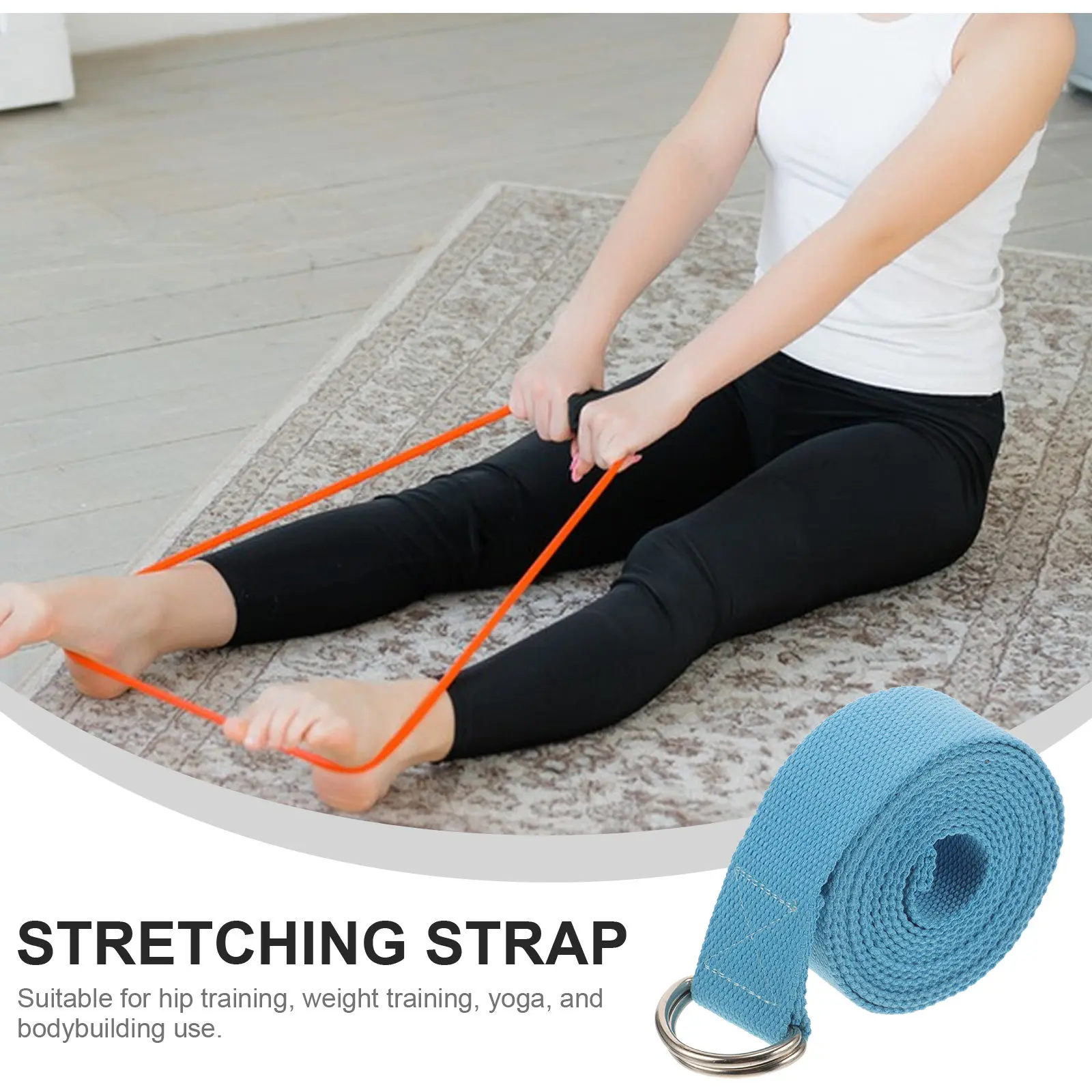 Reusable Yoga Band Skin Friendly Household Fitness Strap Professional Stretching Band for Yoga Training and Workout
