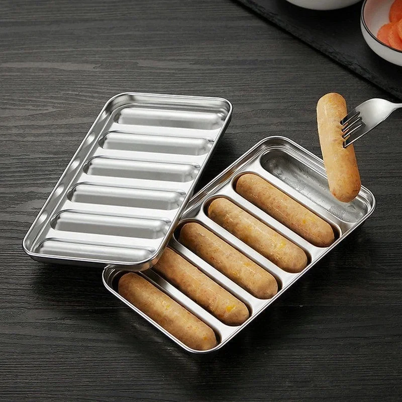 

304 Stainless Steel Sausage Mold Children's DIY Baked Ham Maker Box Household Kitchen Baking Tools Hot Dog Making Mould