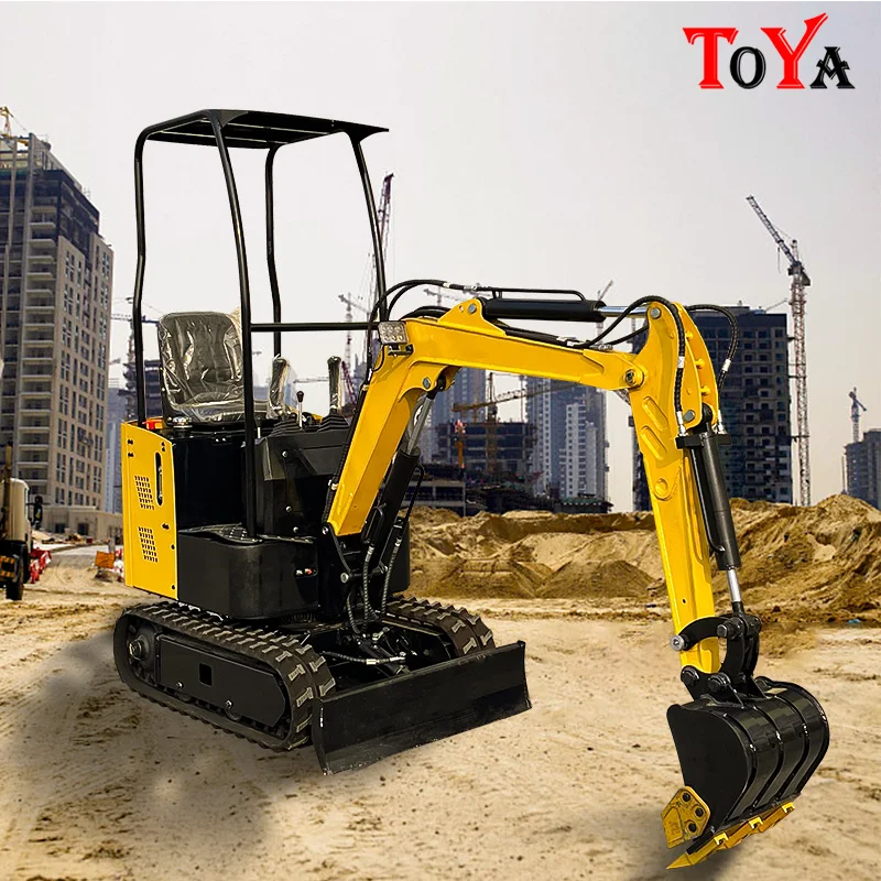 Small crawler excavator garden management home gardening turning soil weeding reclamation trenching material handling multi-func