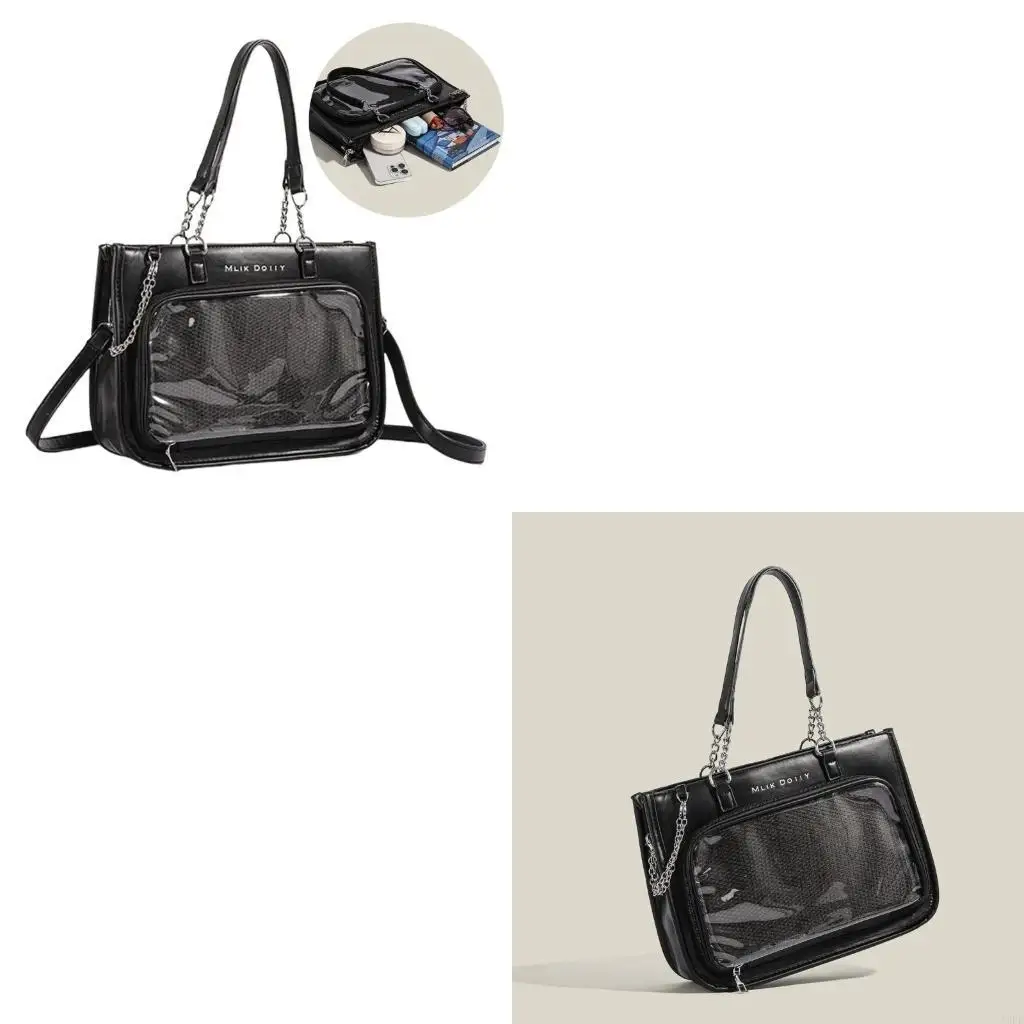 

Large Capacity Crossbody Bag With Chain Strap Japanese Anime Styles Shoulder Bags For Women And Anime Collector