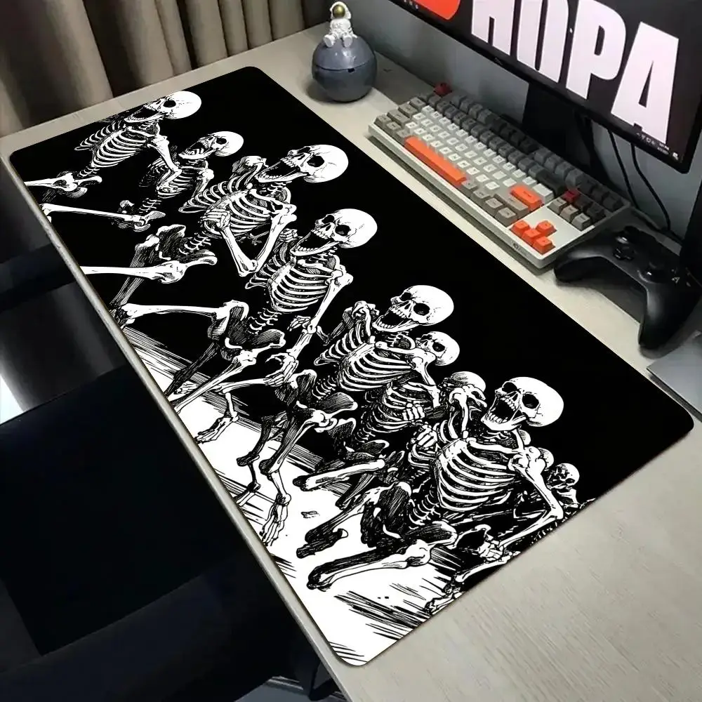 The Running Skeleton Army Mouse Pad Desk Mat with Stitched Edge XXL Mousepads Rubber Anti-slip Gamer Keyboard Rug Gaming Mats