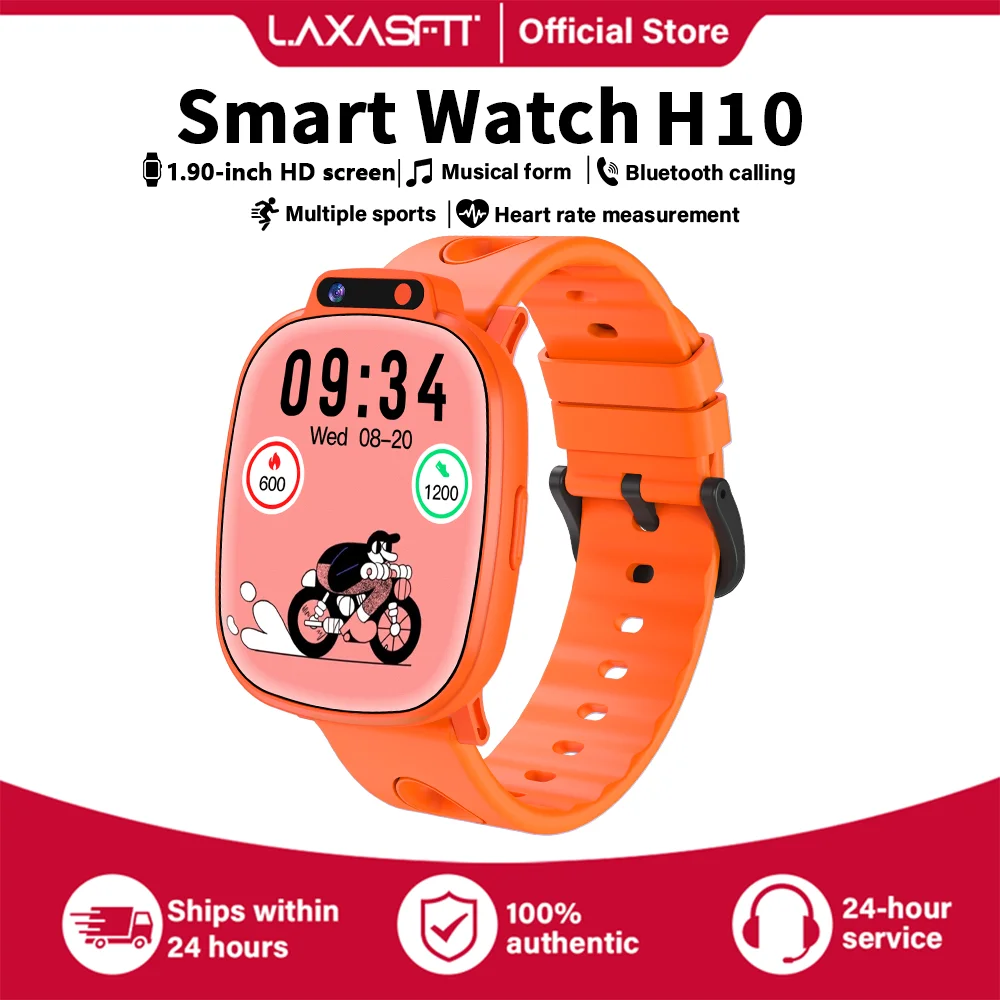 LAXASFIT 2026 новые детские умные часы с камерой, фонариком, игры, секундомер, калькулятор, будильник, трек сна, умные часы, подарок для мальчиков и девочек