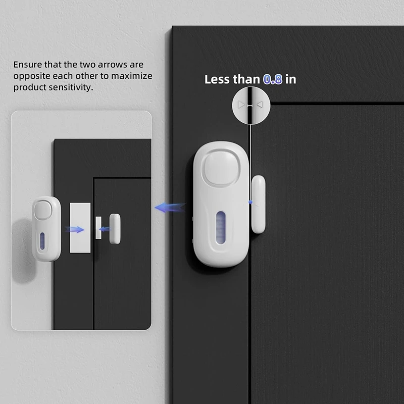 CEA Wireless Door Alarms When Opened With Remote,Door Security Sensor Chime Window Alarm Pool Alarm Door Alarm 2 Pack
