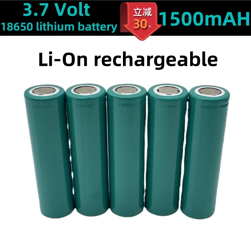 New 18650 Li-Ion battery 1500mah rechargeable battery 3.7V for LED flashlight flashlight or electronic devices batteria