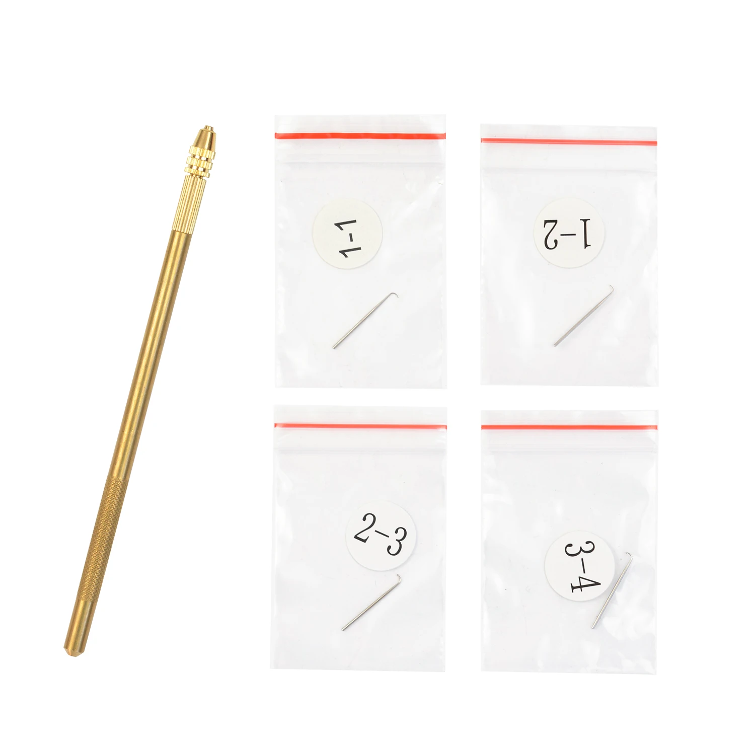 Ventilating Needles for Wig Making Golden Handle Pulling Lacing Needle Hair Extensions Wig Making Kit