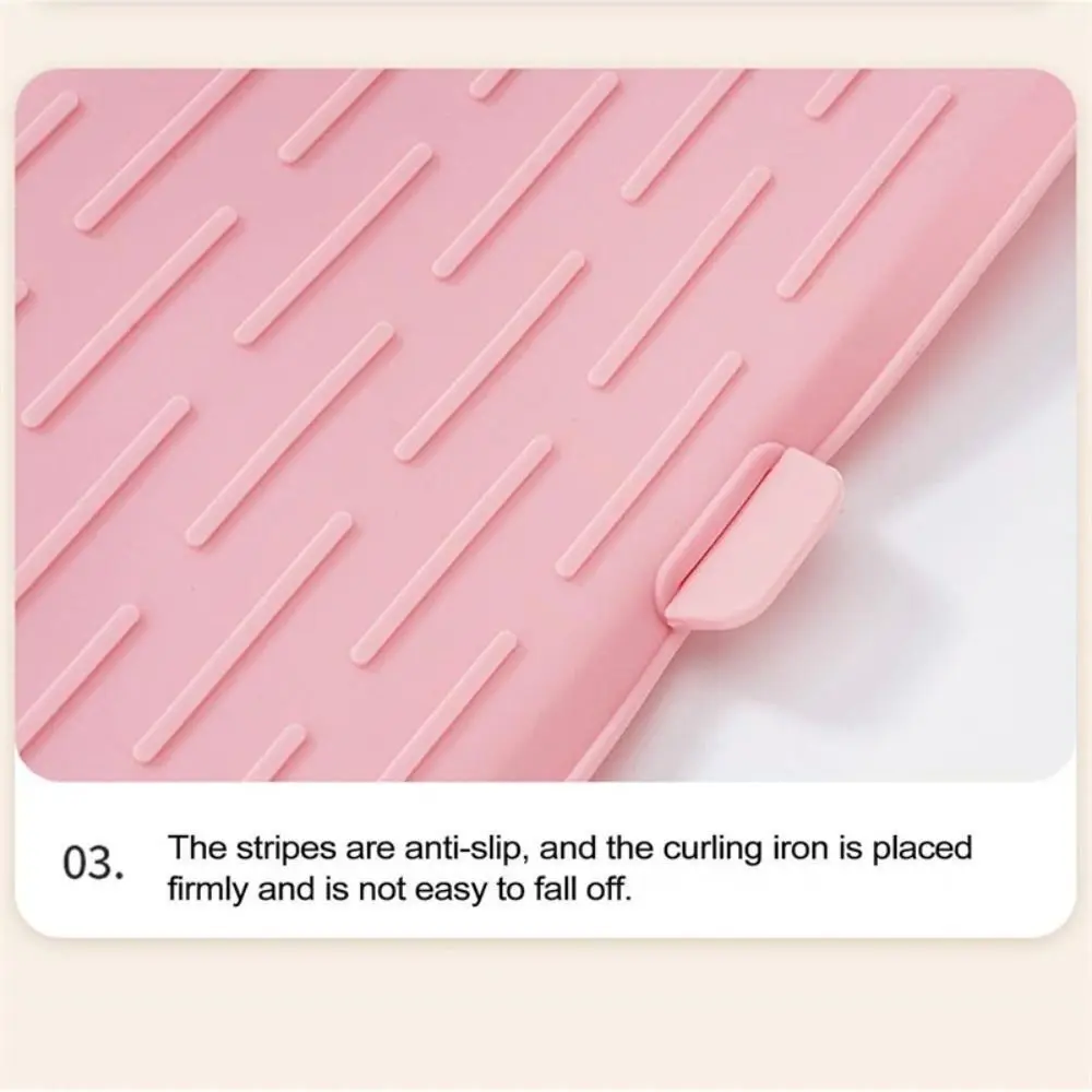 Silicone Hair Curling Wand Cover Heat Insulation Anti-scald Curling Iron Insulation Mat Hair Curling Iron Storage Bag Travel