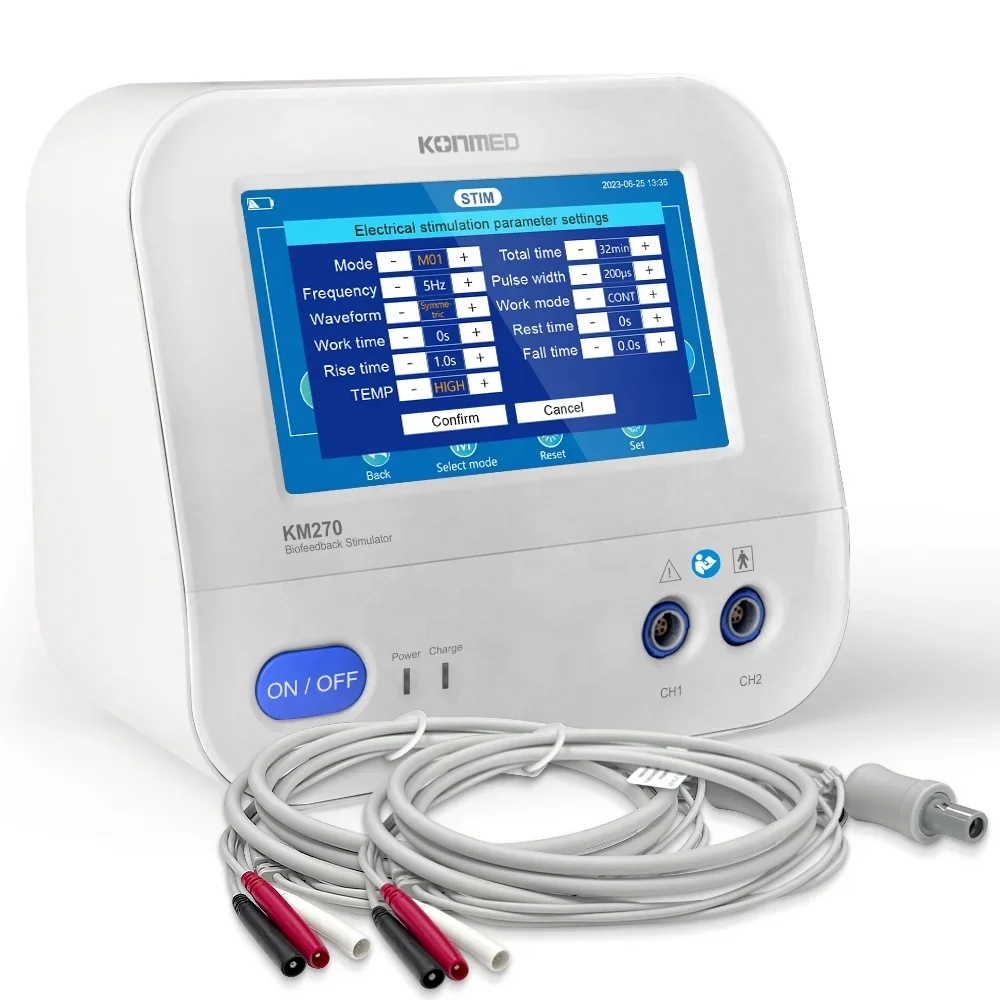 KONMED Biofeedback Wärmestimulator KM280Pro (EMG/ GAME/ETS/SPIEGEL/HEAT/STIM) für die Rehabilitation von Beckenboden