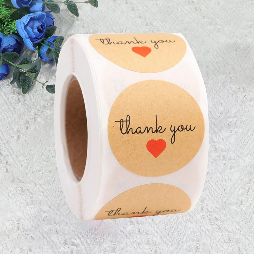 2 Roll Thank You Baking Label Adhesive Decorative Tape Decorate Photo Album Book Stickers