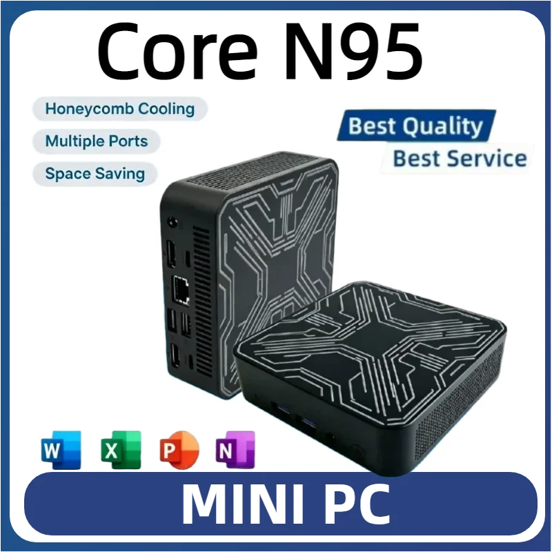 Mini PC Portable Intel Core N95 Gamer Mini Computer 16GB RAM 1TB/2TB SSD 1000M Ethernet Gaming PC Desktop High Performance