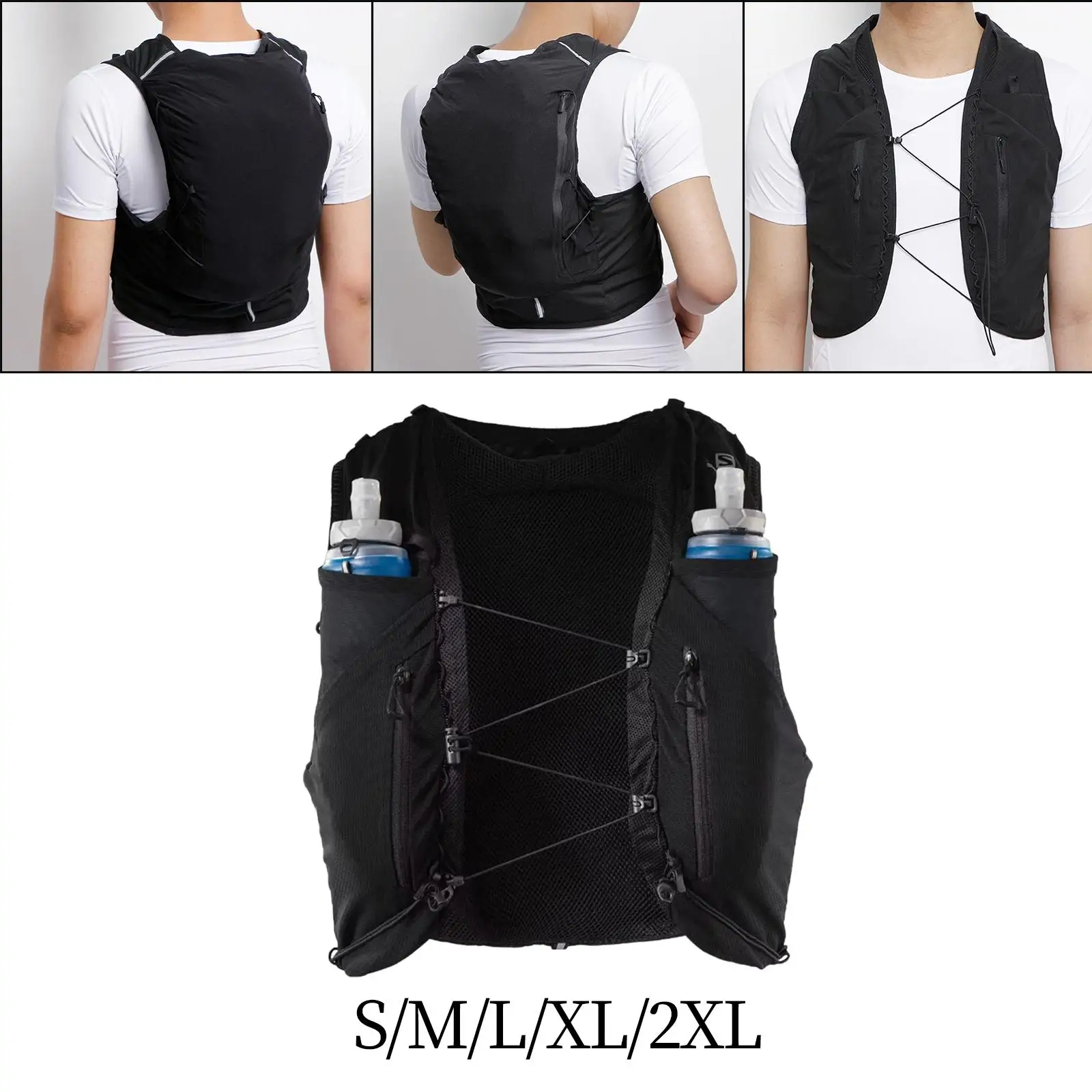 

Hydration Vest Backpack Adjustable Multi Pockets 12L Capacity Hydration Pack for Climbing